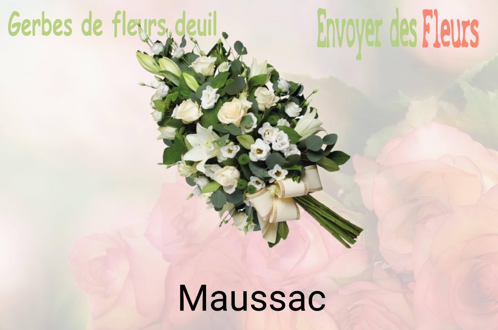 Gerbe de fleurs de deuil livrée à Maussac